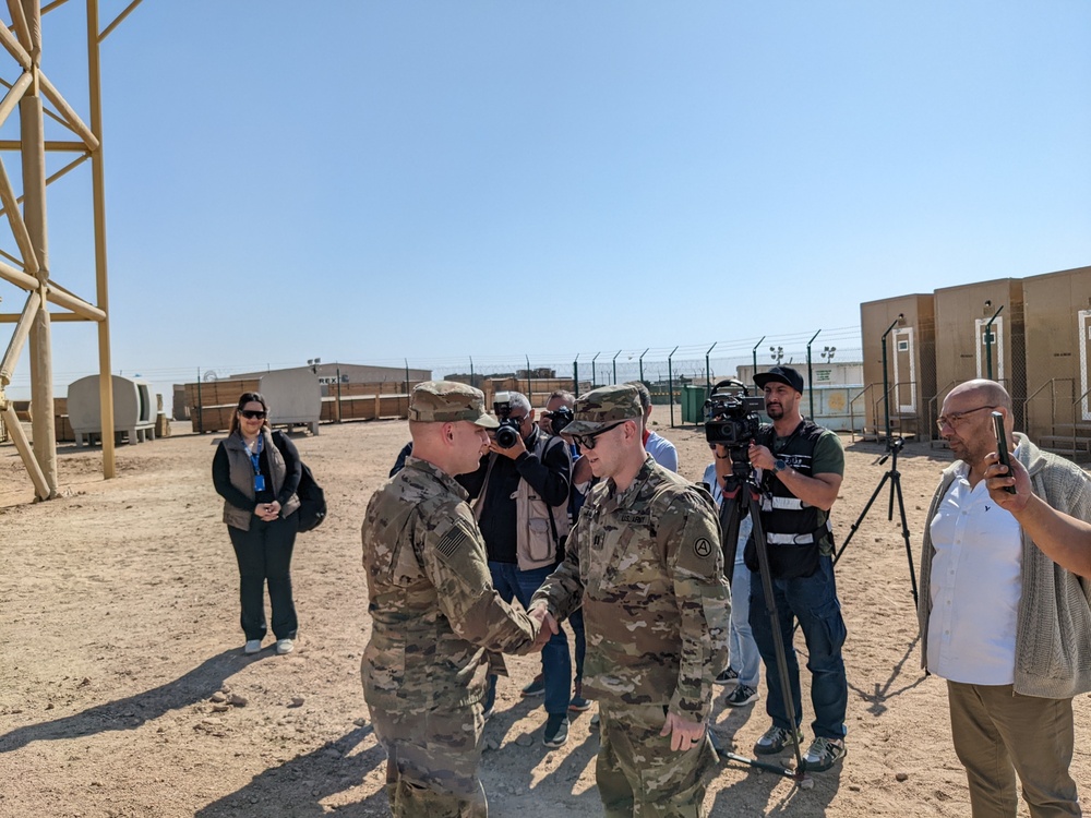 Kuwaiti Media visit Camp Buehring on an ASG-KU guided tour, March, 2023