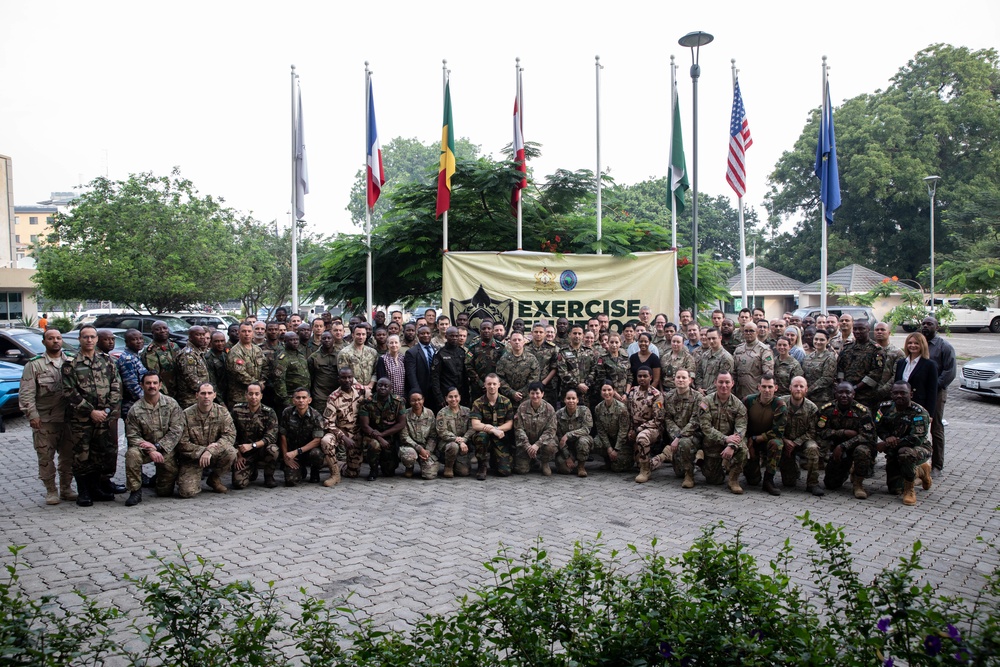 African and international partners form the Flintlock JMHQ team