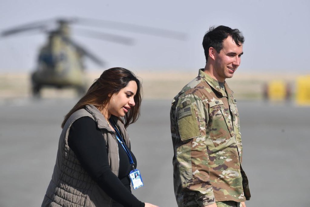 Kuwaiti Media visit Camp Buehring on an ASG-KU guided tour, March, 2023