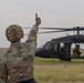 Task Force Spartan Soldiers rappel from Black Hawks during Rappel Master Course