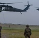 Task Force Spartan Soldiers rappel from Black Hawks during Rappel Master Course