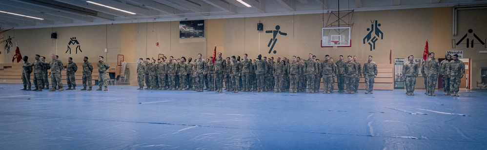 Charlie Battery, 5th Battalion, 7th Air Defense Artillery air defenders return to Baumholder after deployment