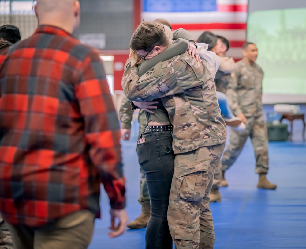 Charlie Battery, 5th Battalion, 7th Air Defense Artillery air defenders return to Baumholder after deployment