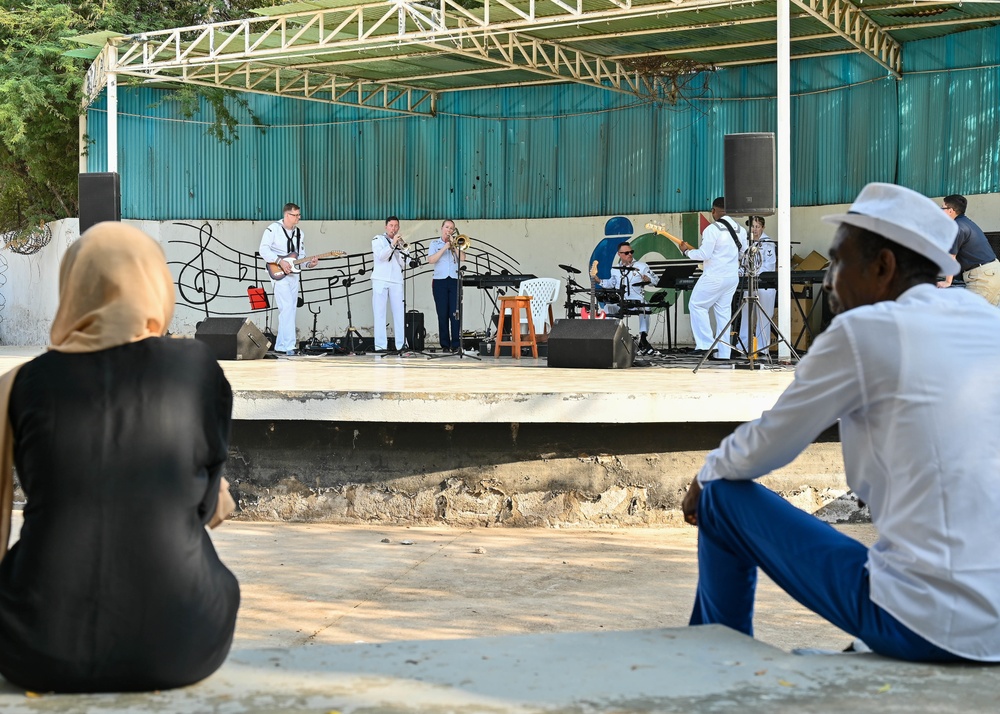 U.S. Naval Forces Europe Africa Band Performs at Djiboutian Institute of Art