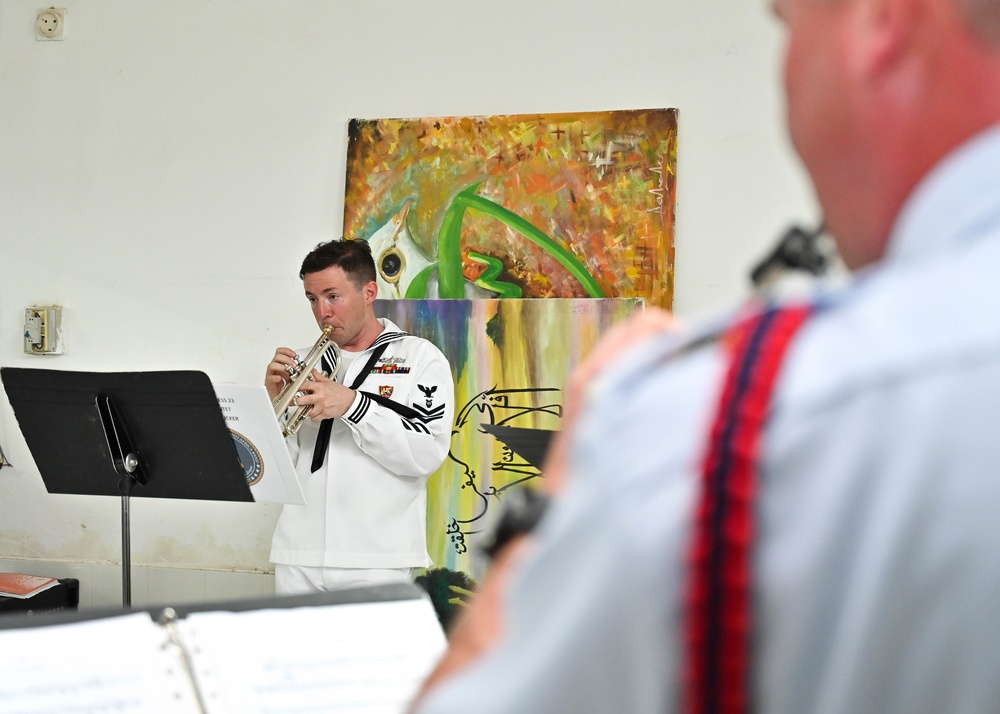 U.S. Naval Forces Europe Africa Band Performs at Djiboutian Institute of Art