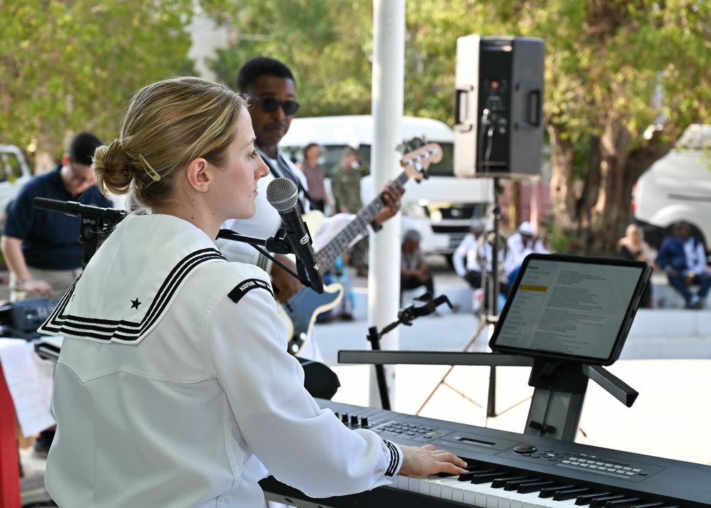 U.S. Naval Forces Europe Africa Band Performs at Djiboutian Institute of Art