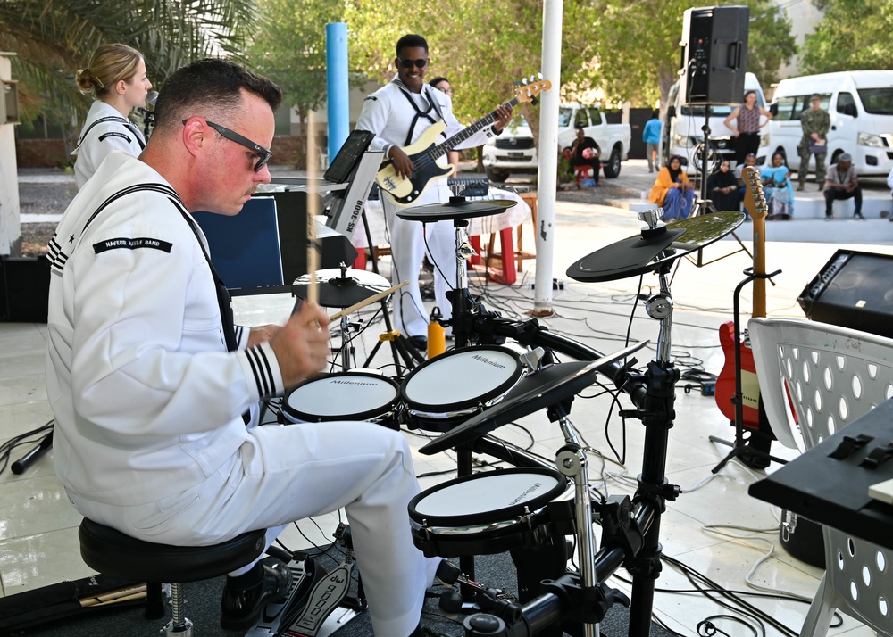 U.S. Naval Forces Europe Africa Band Performs at Djiboutian Institute of Art