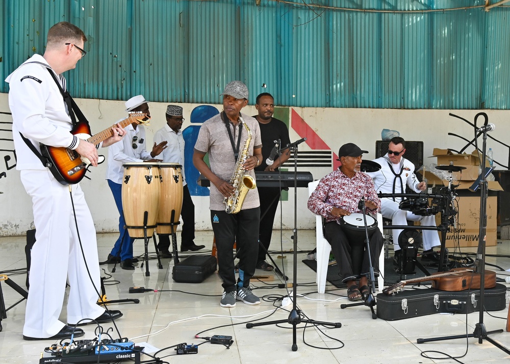 U.S. Naval Forces Europe Africa Band Performs at Djiboutian Institute of Art