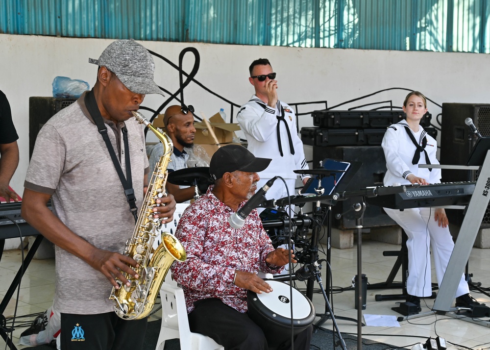 U.S. Naval Forces Europe Africa Band Performs at Djiboutian Institute of Art