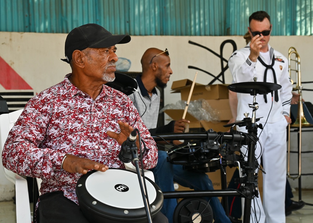 U.S. Naval Forces Europe Africa Band Performs at Djiboutian Institute of Art