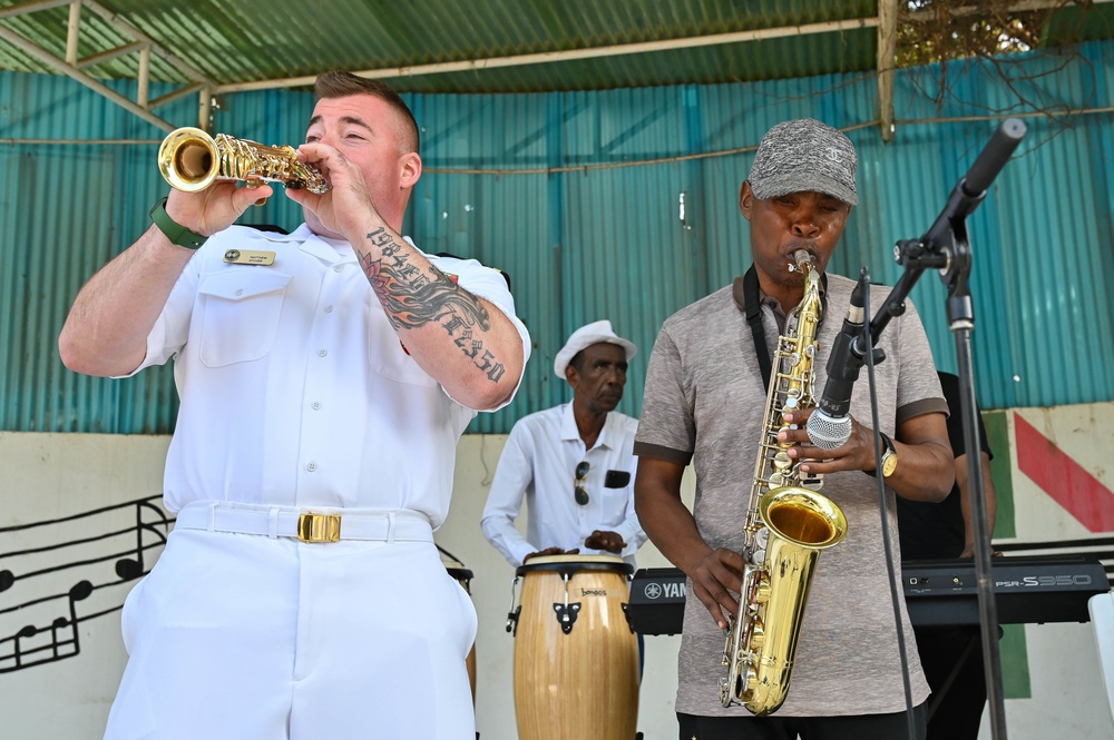 U.S. Naval Forces Europe Africa Band Performs at Djiboutian Institute of Art