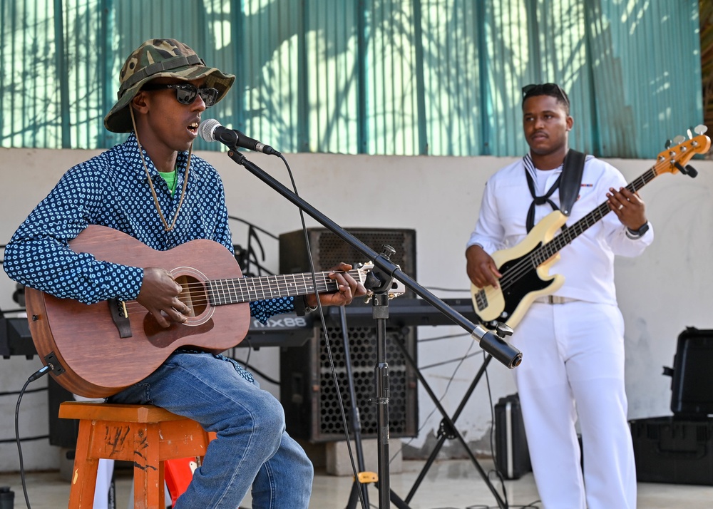 U.S. Naval Forces Europe Africa Band Performs at Djiboutian Institute of Art