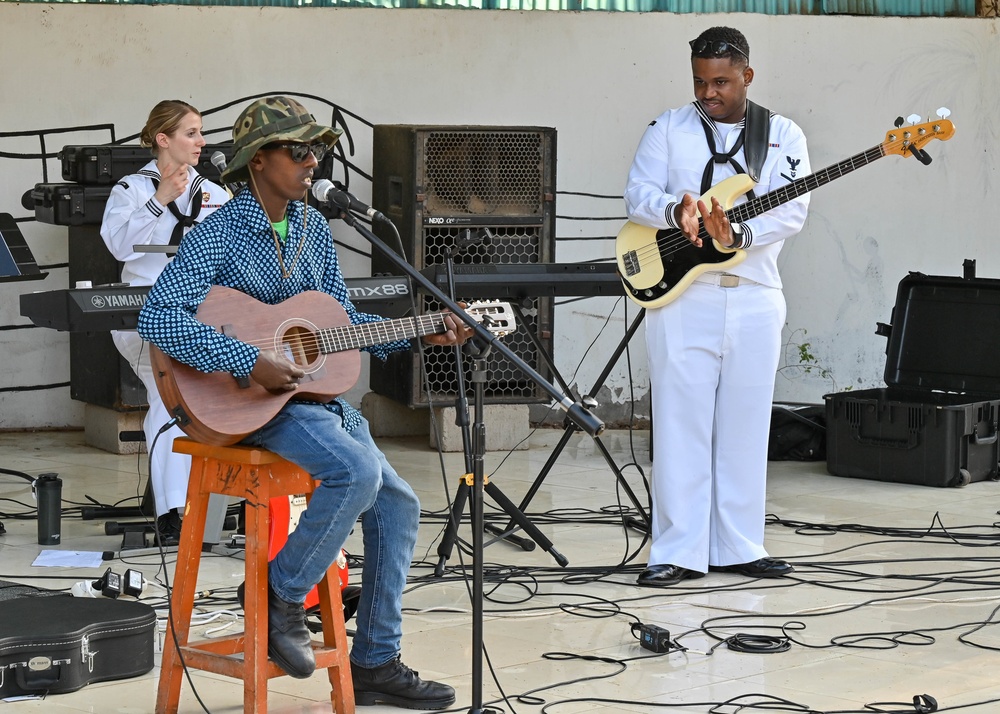 U.S. Naval Forces Europe Africa Band Performs at Djiboutian Institute of Art