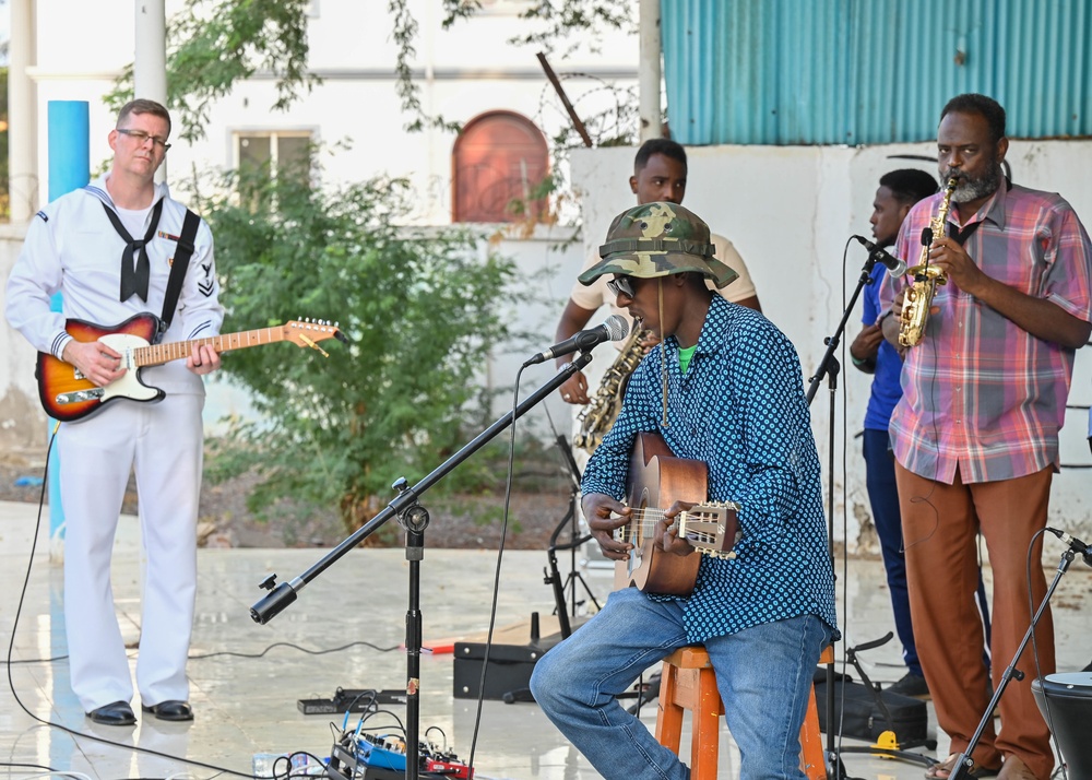 U.S. Naval Forces Europe Africa Band Performs at Djiboutian Institute of Art