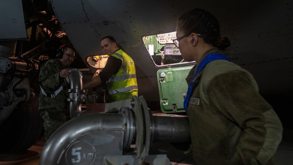 Fueling the flight line, U.S. Airmen support Turkish government humanitarian mission