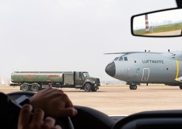 Fueling the flight line, U.S. Airmen support Turkish government humanitarian mission
