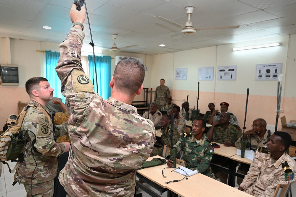 CJTF-HOA shares radio equipment knowledge with Djiboutian military partners