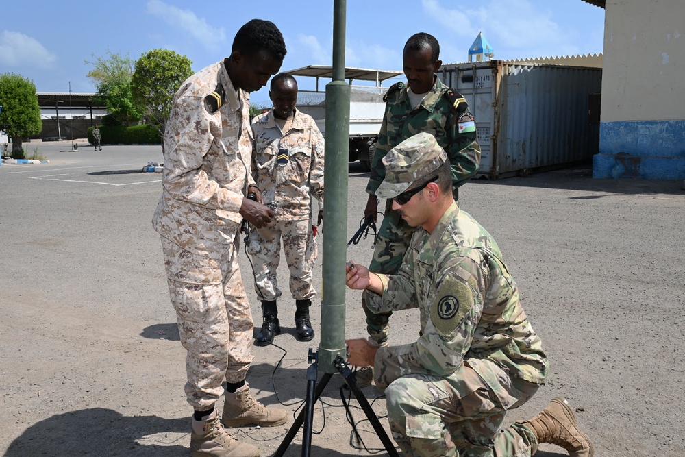 CJTF-HOA shares radio equipment knowledge with Djiboutian military partners