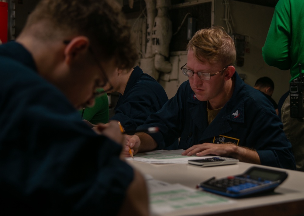 Advancement Exam Aboard Nimitz