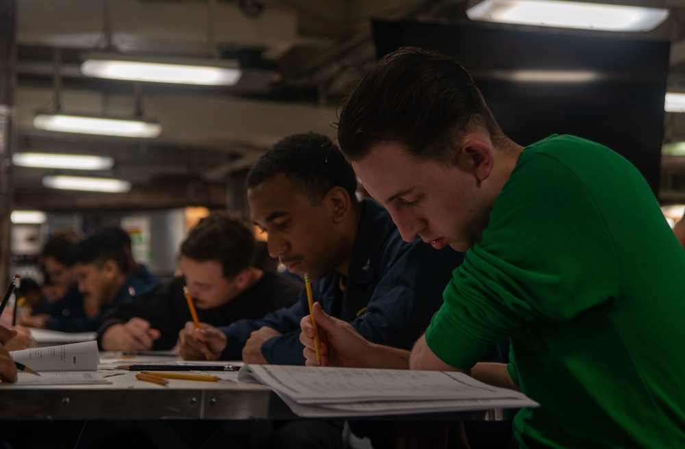 Advancement Exam Aboard Nimitz