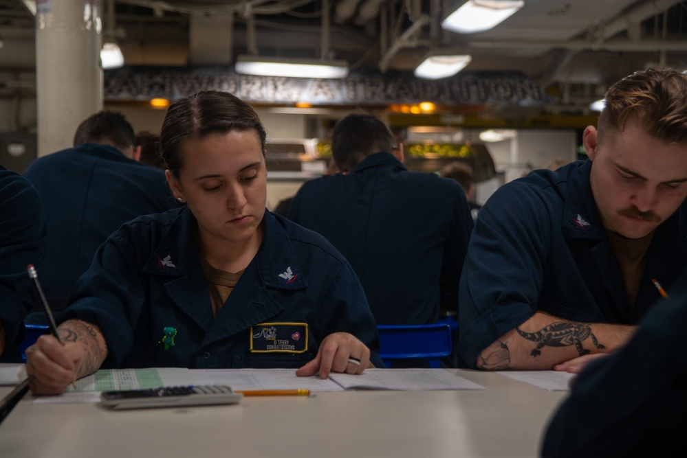 Advancement Exam Aboard Nimitz