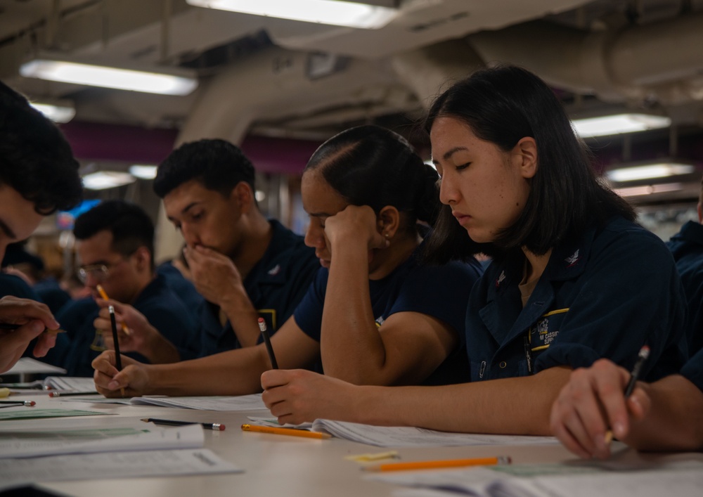 Advancement Exam Aboard Nimitz