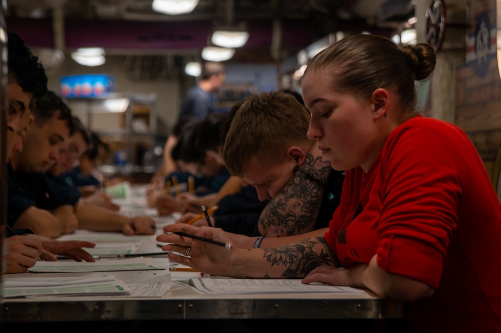 Advancement Exam Aboard Nimitz