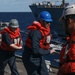 USS Thomas Hudner (DDG 116) heave line during a replenishment at sea