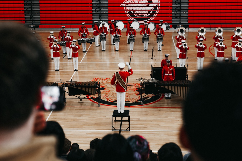 U.S. Marine Corps Battle Color Detachment Performs in Oregon