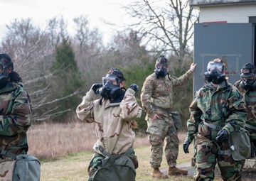 19th CES emergency management stands up mask confidence chamber
