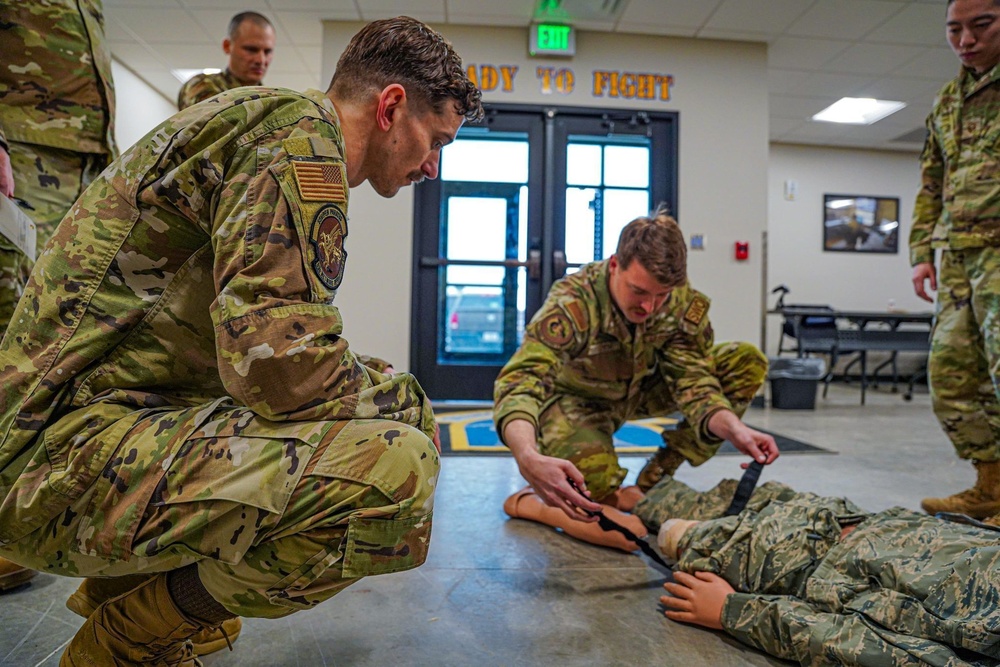 53rd NOS receives TCCC training from 3rd Combat Weather Squadron Airmen