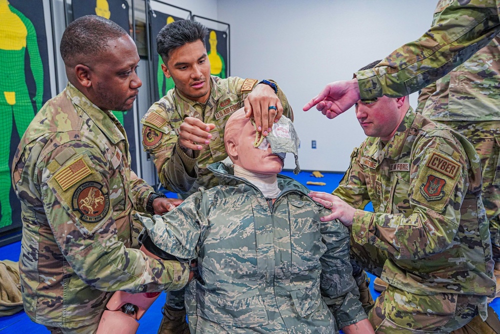 53rd NOS receives TCCC training from 3rd Combat Weather Squadron Airmen