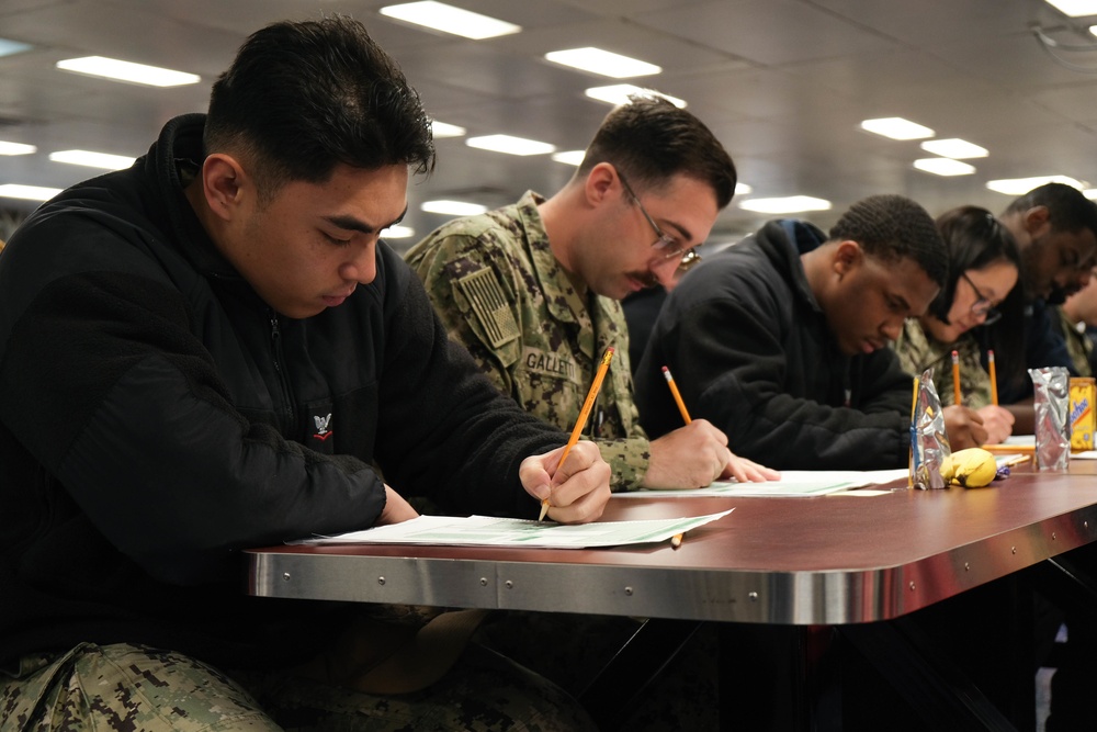 Boxer Third Class Petty Officers Put Their Knowledge to the Test