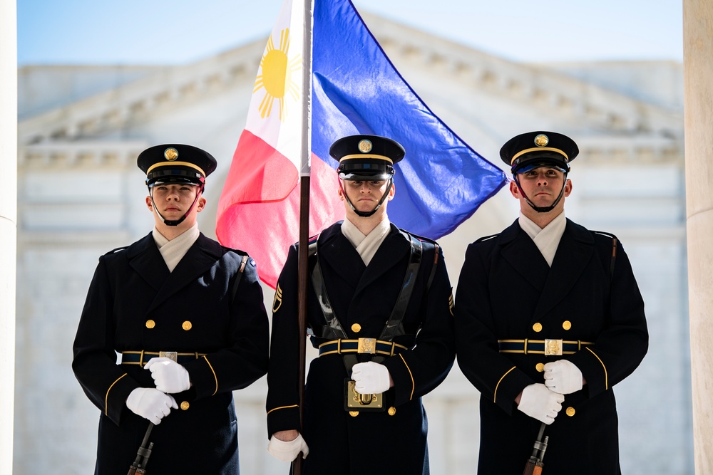 Philippine Army Chief Lt. Gen. Romeo Brawner, Jr. Participates in an Army Full Honors Wreath-Laying Ceremony at the Tomb of the Unknown Soldier