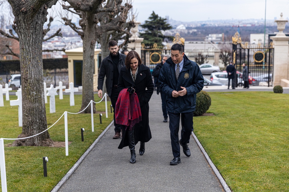 The American Battle Monuments Commission commemorates centennial with luminary at Suresnes American Cemetery