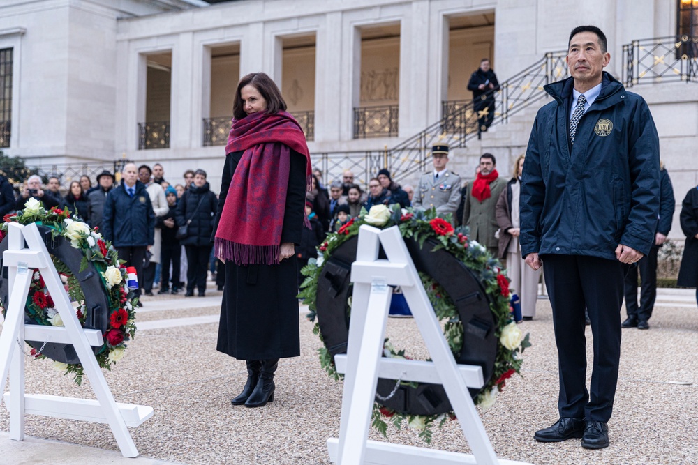 The American Battle Monuments Commission commemorates centennial with luminary at Suresnes American Cemetery