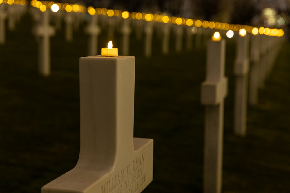 The American Battle Monuments Commission commemorates centennial with luminary at Suresnes American Cemetery