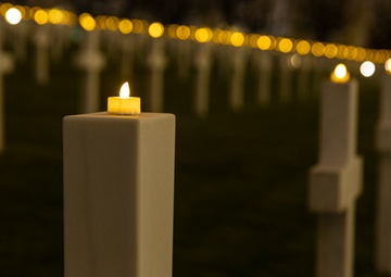 The American Battle Monuments Commission commemorates centennial with luminary at Suresnes American Cemetery