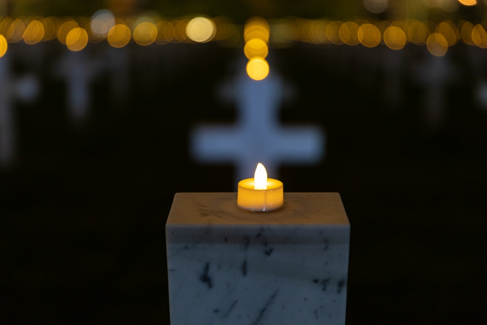 The American Battle Monuments Commission commemorates centennial with luminary at Suresnes American Cemetery