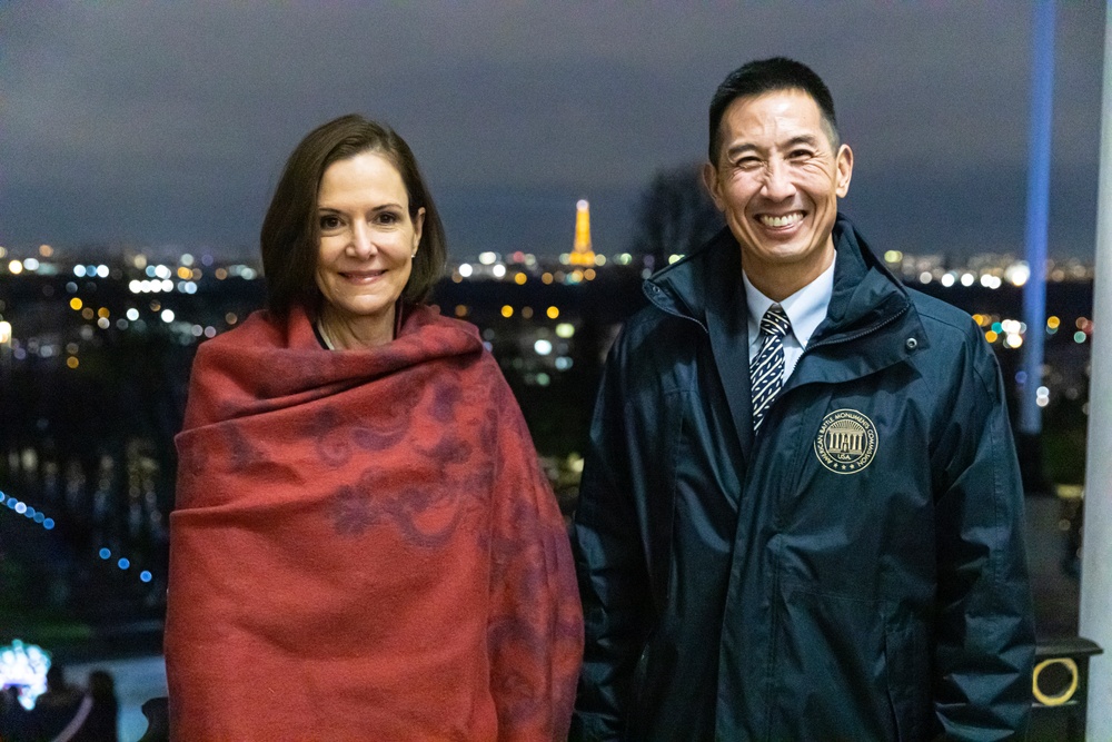 The American Battle Monuments Commission commemorates centennial with luminary at Suresnes American Cemetery