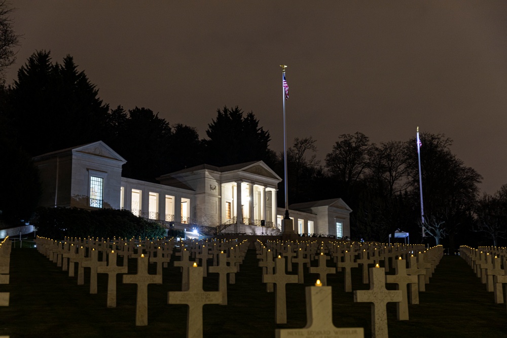 The American Battle Monuments Commission commemorates centennial with luminary at Suresnes American Cemetery