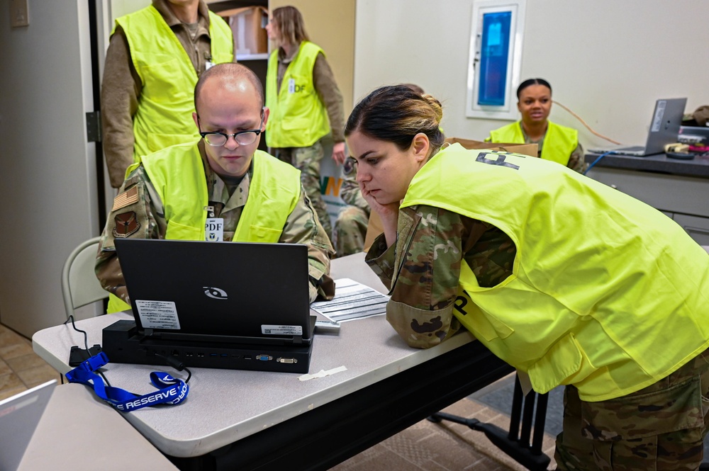 911th Airlift Wing conducts pre-deployment function exercise.