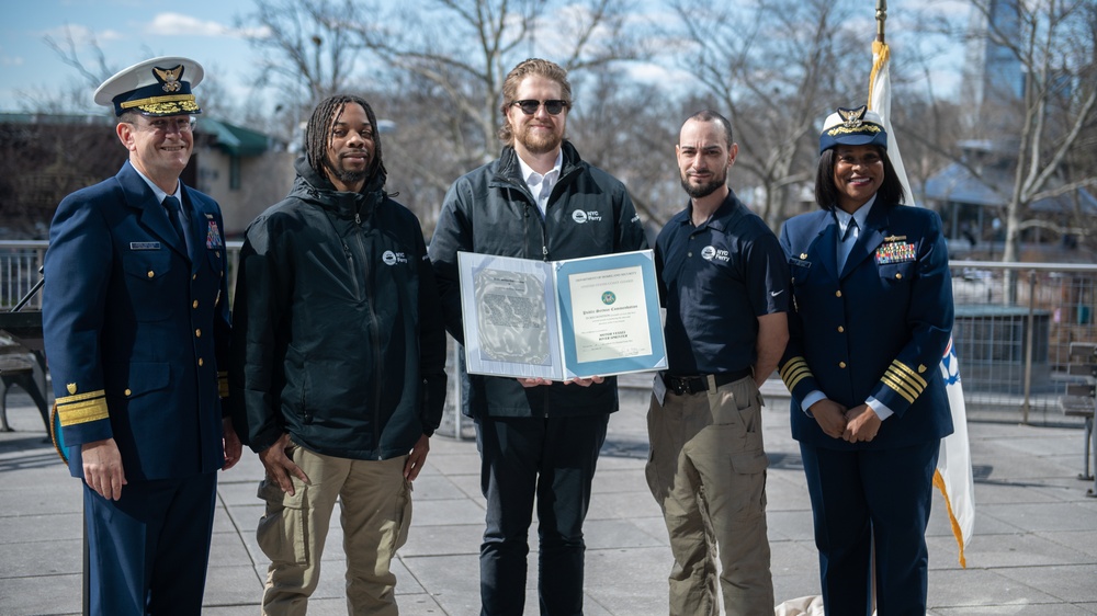 Coast Guard Presents Awards to agencies involved in evacuation of the Sandy Ground due to ferry fire