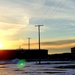 New barracks at Fort McCoy at sunset