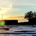 New barracks at Fort McCoy at sunset