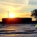 New barracks at Fort McCoy at sunset