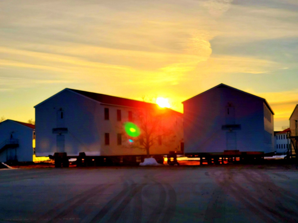 History made: Contractor moves first two World War II-era barracks at Fort McCoy