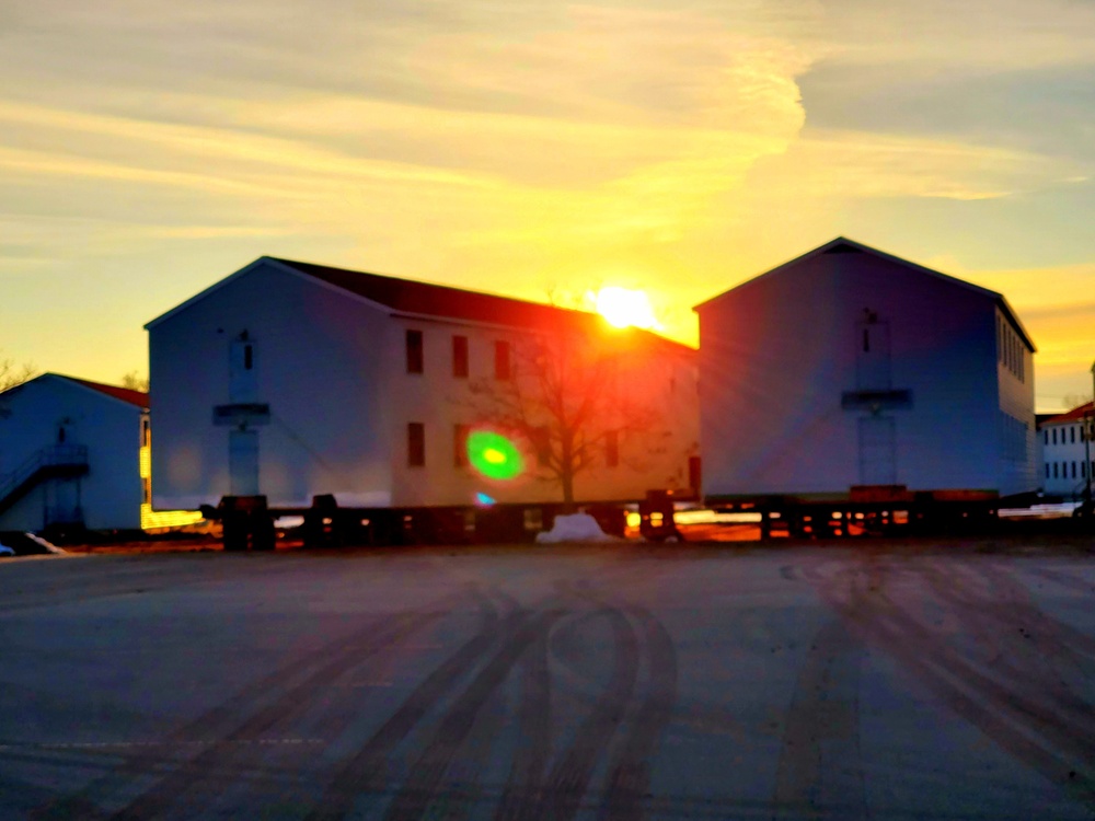 History made: Contractor moves first two World War II-era barracks at Fort McCoy
