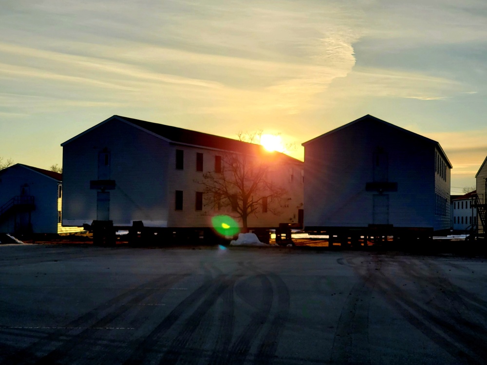 History made: Contractor moves first two World War II-era barracks at Fort McCoy