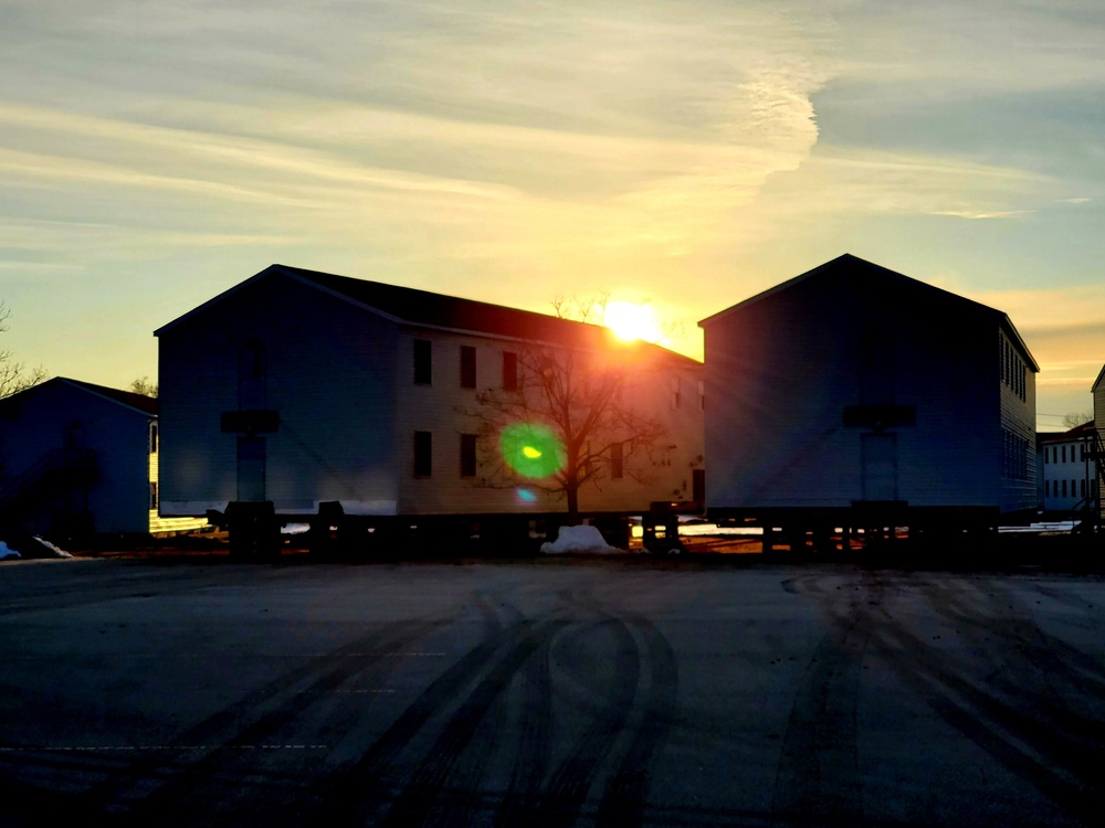 History made: Contractor moves first two World War II-era barracks at Fort McCoy
